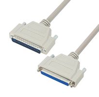 L-COM CSMN37MF-2.5 Computer Cable, D Subminiature Plug, 37 Way, D Subminiature Socket, 37 Way, 2.5 ft, 762 mm