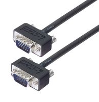 L-COM CTL3VGAMM-10TZ Computer Cable, HD-15 Plug, HD-15 Plug, 10 ft, 3.05 m, Black, CTL3VGAMM-TZ Series