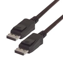 L-COM DPCAMM-2 Audio / Video Cable Assembly, DisplayPort Plug, DisplayPort Plug, 6.6 ft, 2 m, Black