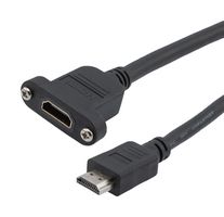 L-COM HD21Z-MFP-BLK-05M Audio / Video Cable Assembly, LSZH, 2.1, HDMI Plug, HDMI Receptacle, 19.7 ", 500 mm, Black