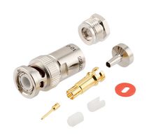 L-COM LCCN10-06030-206 射频/同轴连接器, Twinax TRB, 直型插头, 焊接,夹, 78 ohm, M17/176-00002, 铍铜