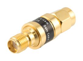 L-COM LCAT1006-20 射频固定衰减器, SMA插头至SMA插口, 20 dB, DC 到 18GHz, 2 W, 50 ohm, 黄铜