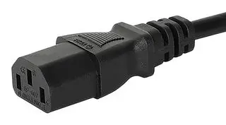 SCHURTER 6004.0114 主电源线, IEC 60320 C13至90° CEE 7/7插头, 2 m, 10 A, 250 VAC, 黑色