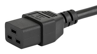 SCHURTER 6004.0395 主电源线, IEC 320 C19至90° CEE 7/7插头, 2.5 m, 16 A, 250 VAC, 黑色