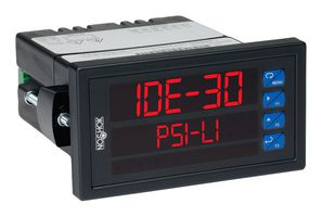 NOSHOK IDE30-A-1-1-2 Panel Meter, 6 Digit, 15.24 mm H, Current/Voltage, 85 to 265 VAC, -40 to 65 °C, IDE30 Series