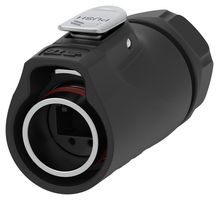TE CONNECTIVITY 2497305-1 模块连接器, 按压锁, RJ45 插头, 1 x 1 (端口), 8P8C, Cat6, IP67, 电缆安装