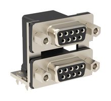 AMPHENOL COMMUNICATIONS SOLUTIONS L17H1220131 Stacked D Sub Connector, Upper - Receptacle / Lower - Receptacle, DE, 9 Contacts
