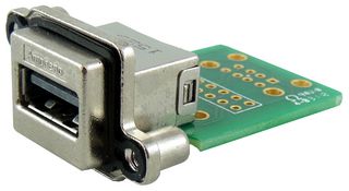 AMPHENOL COMMUNICATIONS SOLUTIONS MUSBR-AA11-30 密封连接器, USB, USB A, USB 2.0, 插座, 4路, 面板安装, IP67, IP68