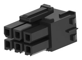 AMPHENOL COMMUNICATIONS SOLUTIONS 10174854-06BLF 重载连接器底座, 6位，5.7 mm间距, Minitek Pwr 5.7 Series, 电缆安装, Amphenol 矩形电源触点, 尼龙6.6(聚酰胺6.6)主体, 锁扣