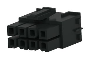 AMPHENOL COMMUNICATIONS SOLUTIONS 10174854-08BLF 重载连接器底座, 8位，5.7 mm间距, Minitek Pwr 5.7 Series, 电缆安装, Amphenol 矩形电源触点, 尼龙6.6(聚酰胺6.6)主体, 锁扣