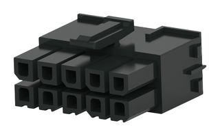 AMPHENOL COMMUNICATIONS SOLUTIONS 10174854-10BLF 重载连接器底座, 10位，5.7 mm间距, Minitek Pwr 5.7 Series, 电缆安装, Amphenol 矩形电源触点, 尼龙6.6(聚酰胺6.6)主体, 锁扣