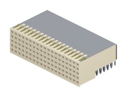 AMPHENOL COMMUNICATIONS SOLUTIONS HM2R71PA5108E9LF 连接器, 直角, FCI Millipacs Series, 95 触点, 2 mm, 插座, 压配合, 5 排