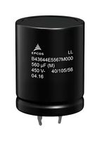 TDK B43644E9827M060 Electrolytic Capacitor, 820 µF, 400 V, ± 20%, Snap-In, 5000 hours @ 105°C