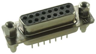 TE CONNECTIVITY 2301840-1 D-Sub 连接器, DB15, 高密度, 插座, 15 触点, DE, 焊接