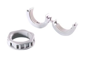 PFLITSCH 1420/220UGGM 防松螺母, 灰色, M20 x 1.5, 尼龙 6.6(聚酰胺 6.6), 8 mm, Uni-Dicht Split Series
