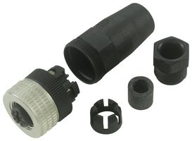 HIRSCHMANN ELKA 4012 PG7 Sensor Connector, E Series M12, M12, Female, 4 Positions, Screw Socket, Straight Cable Mount