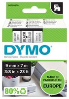 DYMO 40910 标签打印机胶带, 胶粘, 透明底黑字, 7M