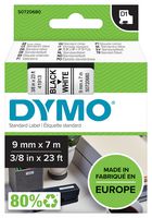 DYMO 40913 标签打印机胶带, 胶粘, 白底黑字, 7M x 9Mm