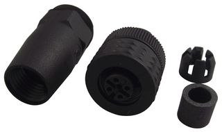 HIRSCHMANN ELKA 4012K PG7 传感器连接器, E M12系列, M12, 母, 4路, 螺丝插座, 直形线缆安装
