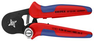 KNIPEX 97 53 04 压接工具, Steel, 手动, 0.08mm² 至 16mm² 线箍