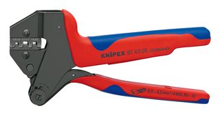 KNIPEX 97 43 05 Crimp Tool, Hand, 20-10AWG Non-Insulated Open Plug Connectors