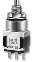 KNITTER-SWITCH MPE 106 F Pushbutton Switch, MPE Series, 6.4 mm, SPDT, On-(On), Plunger