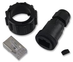 MOLEX 84700-0002 模块连接器, BRAD, RJ45 插头, 1 x 1 (端口), 8P8C, Cat5e, IP67, 电缆安装