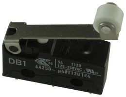 ZF DB1C-A1RC 微动开关, 微型, 辊式杆, SPDT, 焊接, 6 A, 12 VDC