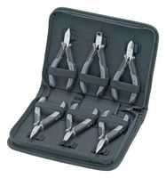 KNIPEX 00 20 17 Pliers Set, Electronics, 6 Pieces of Pliers, End Cutting Nippers and Diagonal Cutters, Plastic Case