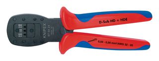 KNIPEX 97 54 24 压接工具, 手动, 32-20AWG D-Sub, HD-20 & HDE Plugs