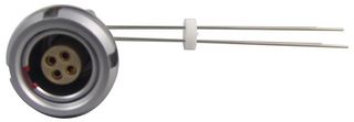 LEMO ECG.1B.304.CLV Circular Connector, Standard Circular Connector, 1B Series, Panel Mount Receptacle, 4 Contacts