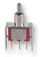 MULTICOMP PRO 1MD1T2B4V3RE 拨动开关, 开-关, DPDT, 不发光, 1M, 通孔安装, 100 mA