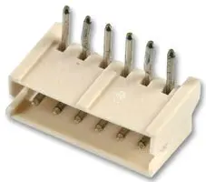 JST / JAPAN SOLDERLESS TERMINALS S6B-ZR(LF)(SN) 引脚针座, 侧部进入, 线至板, 1.5 mm, 1 排, 6 触点, 通孔安装, ZH
