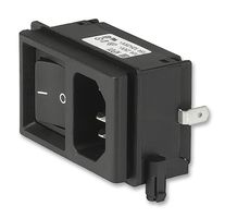 SCHURTER KP01.1152.11 无滤波IEC电源入口模块, IEC C14, 通用, 15 A, 250 VAC, 2极开关