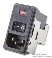 TE CONNECTIVITY - CORCOM PS0SXDSXA 滤波IEC电源入口模块, IEC C14, 医用, 10 A, 250 VAC, 2极开关, 2极保险丝座