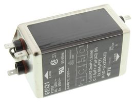 CORCOM - TE CONNECTIVITY 6EQ1 电源线滤波器, 安装, 通用, 250 VAC, 6 A, 单相, 2阶, 底板安装