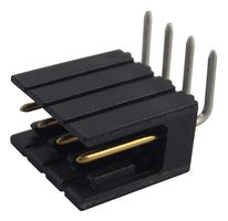 AMP - TE CONNECTIVITY 826468-4 引脚针座, 直角, 线至板, 2.54 mm, 1 排, 4 触点, 通孔直角, AMPMODU MOD II