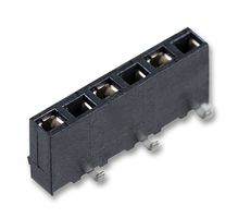 TE CONNECTIVITY - AMP 1241152-6 PCB插座, 板至板, 2.54 mm, 1 排, 6 触点, 表面安装, AMPMODU HV-100