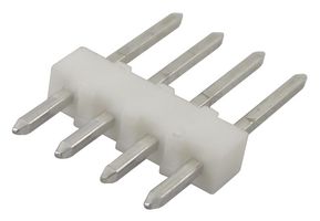MOLEX 22-03-2041 引脚针座, 方形引脚, 线至板, 2.54 mm, 1 排, 4 触点, 通孔直型, KK 254 4030