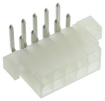 MOLEX 39-29-1108 引脚针座, 直角, 94V-2, 线至板, 4.2 mm, 2 排, 10 触点, 通孔直角, Mini-Fit Jr. 5569 Series