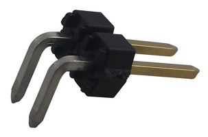 MOLEX 90121-0122 Pin Header, Board-to-Board, Wire-to-Board, 2.54 mm, 1 Rows, 2 Contacts, Through Hole Right Angle