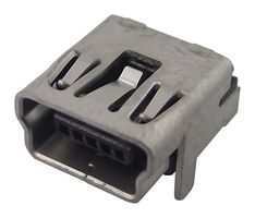 MOLEX 54819-0519 连接器, USB, 小型USB B, USB 2.0, 插座, 5 路, 通孔安装, 直角型