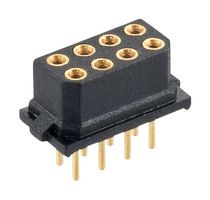 HARWIN M80-8500845 PCB Receptacle, Board-to-Board, Wire-to-Board, 2 mm, 2 Rows, 8 Contacts, Through Hole Mount