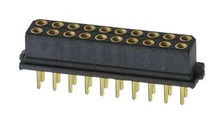 HARWIN M80-8502045 PCB Receptacle, Board-to-Board, Wire-to-Board, 2 mm, 2 Rows, 20 Contacts, Through Hole Mount