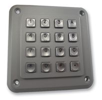 STORM INTERFACE 1K16T101 Keypad, 1000 Series, 4 x 4, Matrix, Chromed Zinc, 50 mA, 24 V