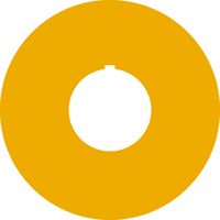 RAFI 5.76.204.103/0400 紧急停止 标签, 黄色, 圆形, 60mm