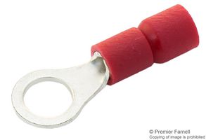 MULTICOMP PRO RVE1-5 环形舌片端子, M5, #10, 16 AWG, 1.5 mm², RVE, 红色