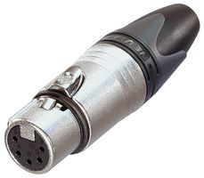 NEUTRIK NC5FXX XLR Connector, 5 Contacts, Socket, Cable Mount, Silver Plated Contacts, Metal Body, XX