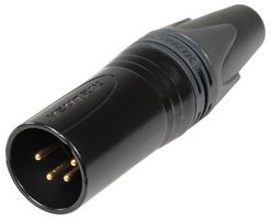 NEUTRIK NC4MXX-B XLR连接器, 4 触点, 插头, 电缆安装, 镀金触芯, 金属主体, XX