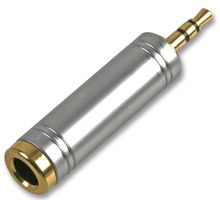 MULTICOMP PRO PS000154 Audio Adapter, Brass, Stereo Plug - 3.5mm, Stereo Receptacle - 6.35mm